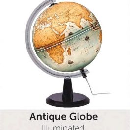 Antique Globe IIuminated 20 cm / 26 cm / 30 cm